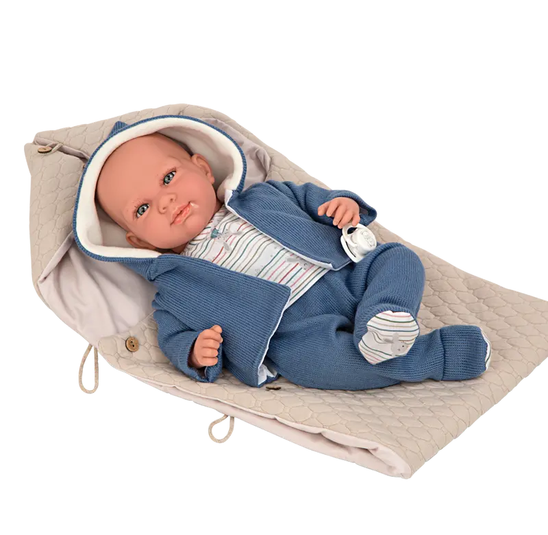 Muñeca Elegance 40 cm Cris Azul con Mecanismo de Lloro - Arias 60723