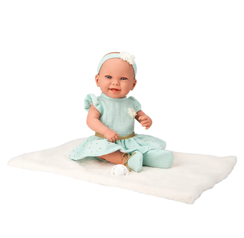 Muñeca Elegance 42 cm Zoe Bailarina Verde con Manta - Arias 65388