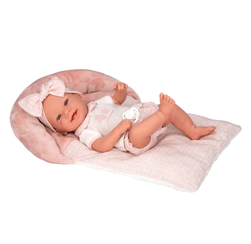 Muñeca Elegance 42 cm Zoe Rosa con Cojín - Arias 65389
