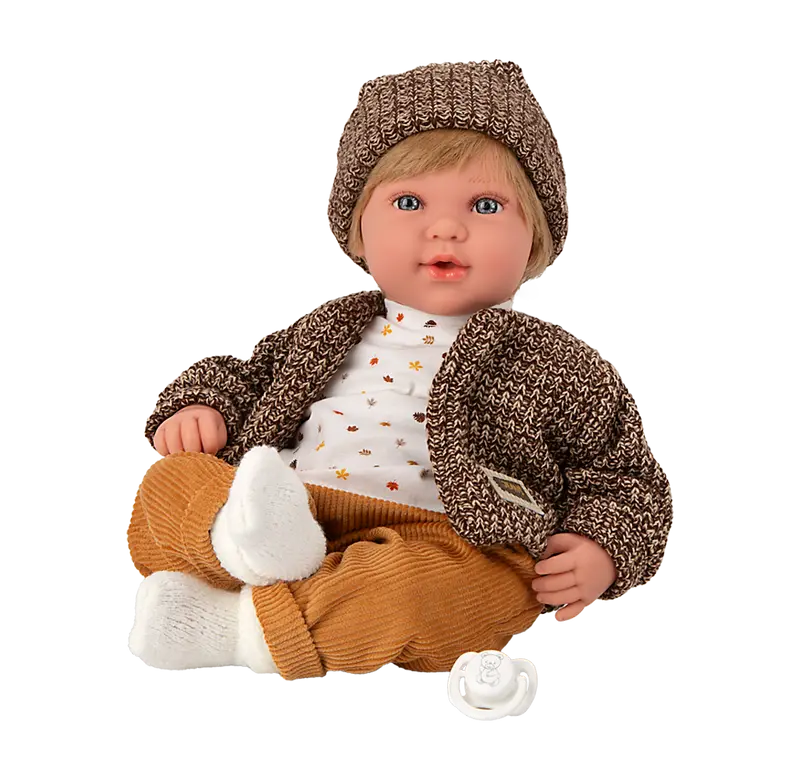 Muñeca Elegance 45 cm Iria Marrón con Mecanismo 14 Sonidos - Arias 65397