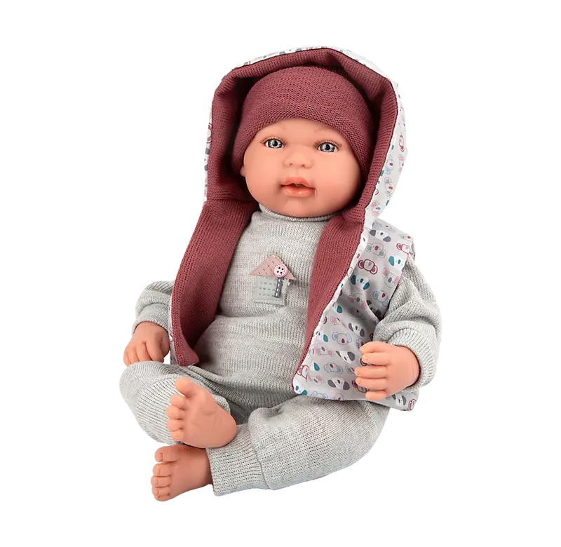 Muñeca Elegance 45 cm Mies Granate con Mecanismo de Lloro Try Me - Arias 65398