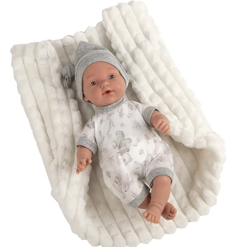 Muñeca Hanne 28 cm Lloro Magnético Gris | Arias