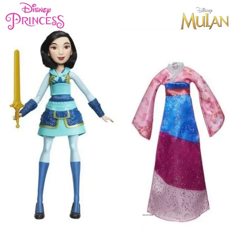 Muñeca Mulan 2 con espada princesa Disney