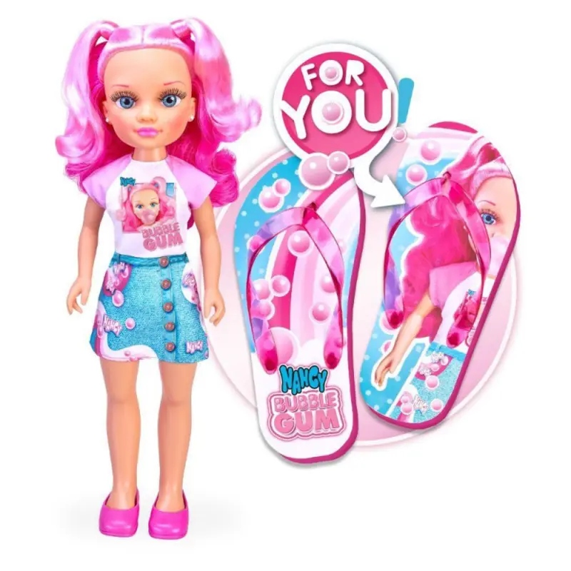 Muñeca Nancy Bubble Gum y chanclas