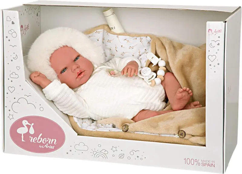 Muñeca Reborn 40 cm Alejandra Beige con Saco de Dormir - Arias 98146
