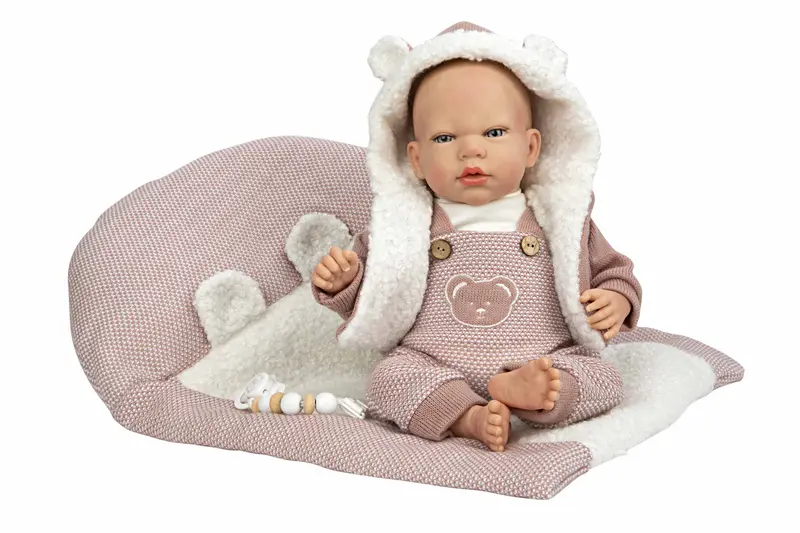 Muñeca Reborn 40 cm Gadea Rosa con Manta - Arias 98164