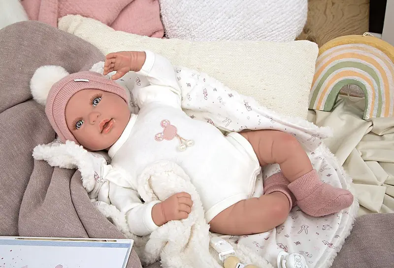 Muñeca Reborn Arias 45 cm Ona con Manta y Mecanismo de Respirar - Arias 98125
