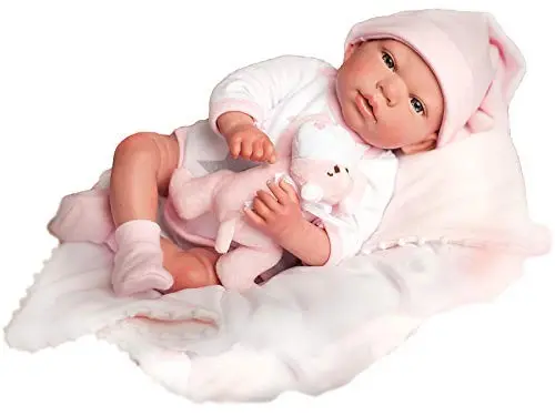 Muñeca Reborn Gala 40 cm con Manta y Peluche - Arias