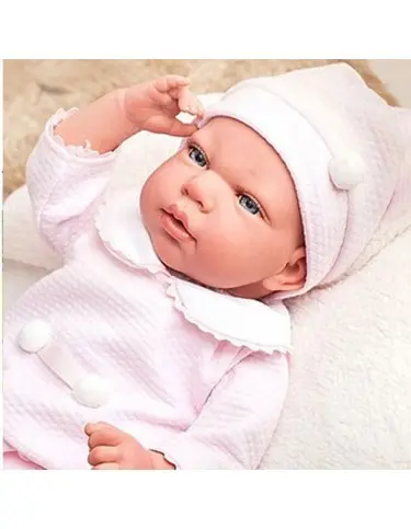 Muñeca Reborn Raquel 40 cm con Manta y Peluche - Arias