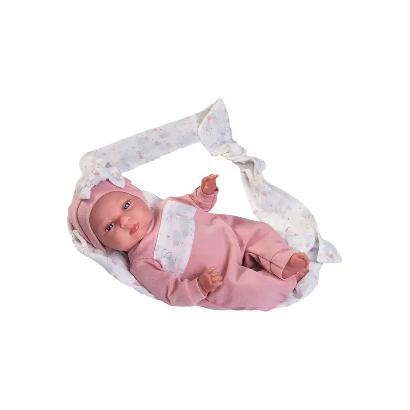Muñecas Antonio Juan - Mi Pequeño Reborn Tufi con fular portabebé (82309)