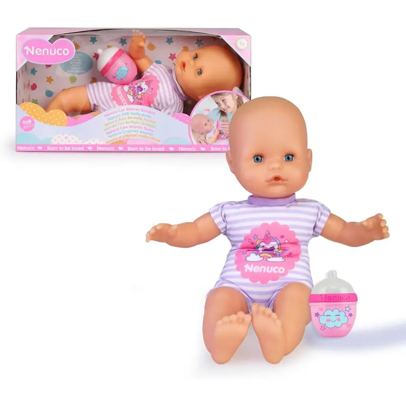 Muñeco bebe Nenuco con biberón sonajero