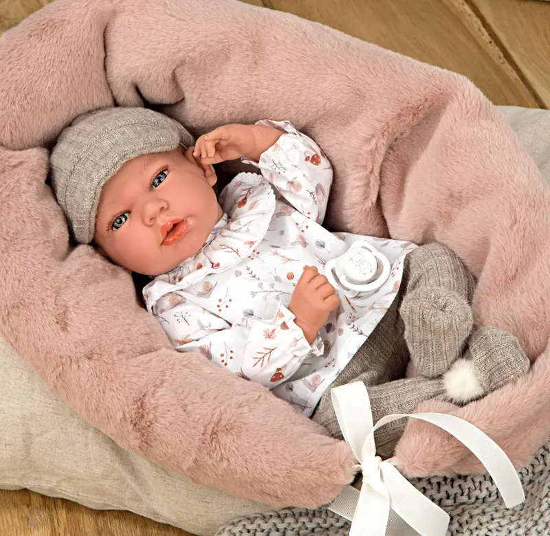 Muñeco con Peso Elegance 40 cm Andie Gris con Cojín - Arias 60763