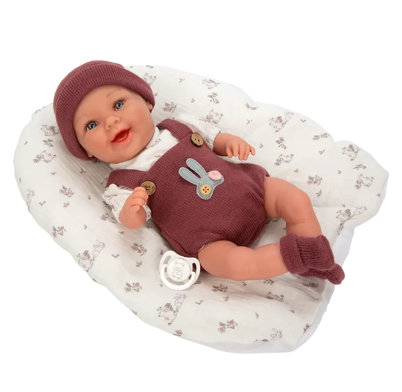 Muñeco de Peso Elegance 35 cm Gadi Granate con Cojín - Arias 60888
