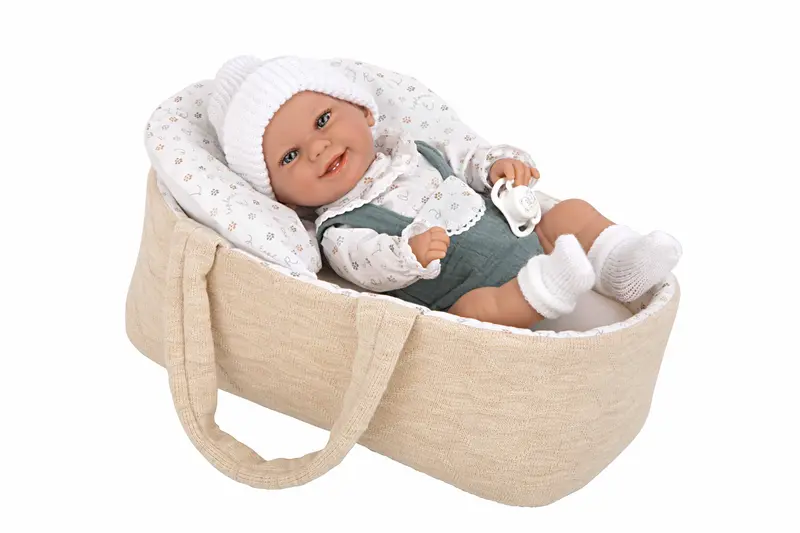 Muñeco Elegance 33 cm Babyto Verde con Capazo - Arias 60730