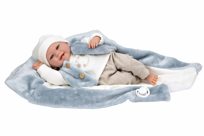 Muñeco Elegance 40 cm Colin Azul con Manta - Arias 60810