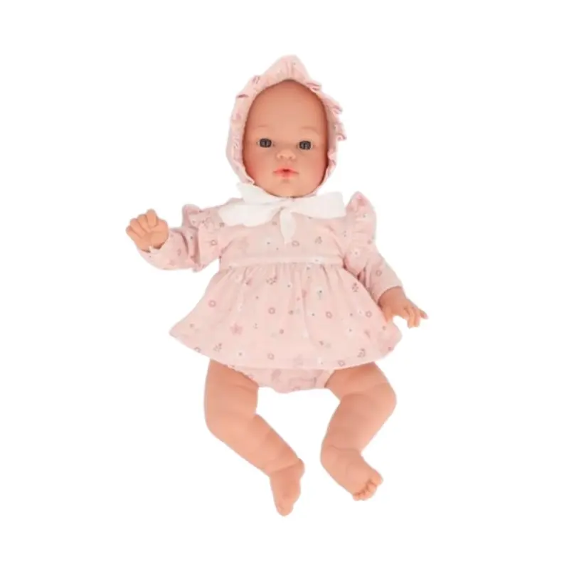 Muñeco Helena con Vestido y Gorrito Pink Flowers