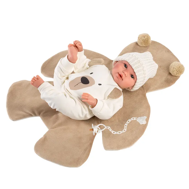 Muñeco Llorens que llora 36 cm - Recién Nacidos con sonidos de bebé - Baby Osito Blanco