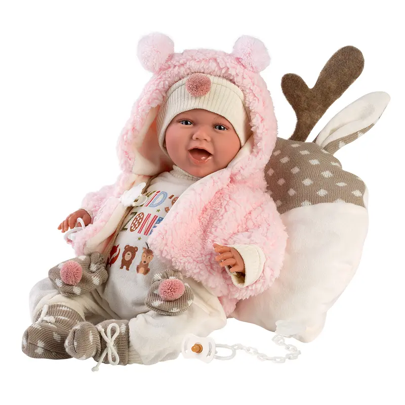 Muñeco Llorens que llora 42 cm - Recién Nacidos con sonidos de bebé - Bebé Mimi Sonrisas Kid's Zone