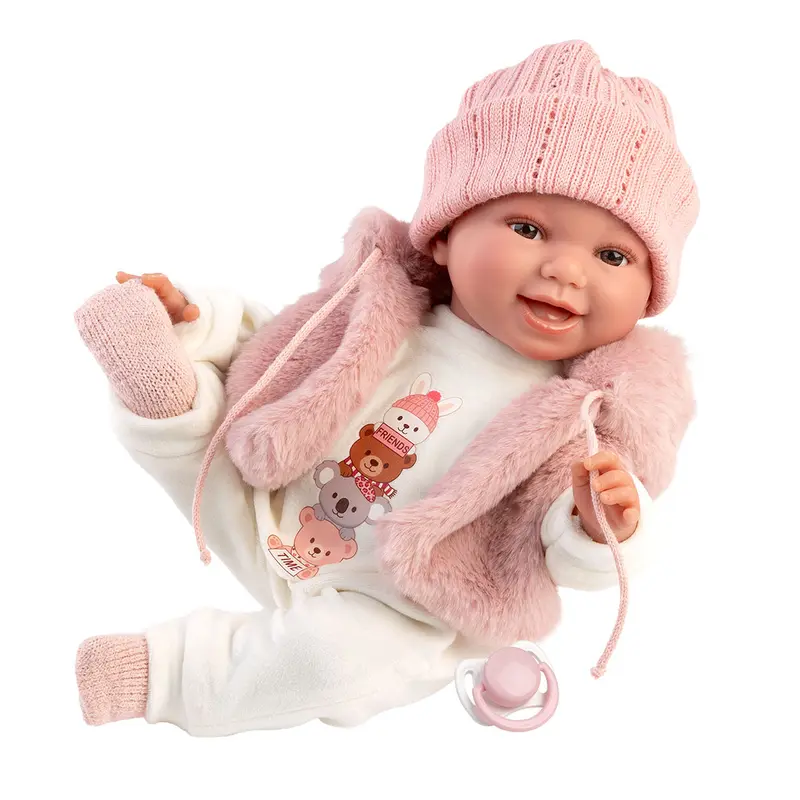 Muñeco Llorens que ríe 38 cm - Recién Nacidos con sonidos de bebé – Chloe Sonrisas