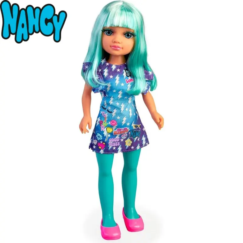 Nancy neón pelo azul