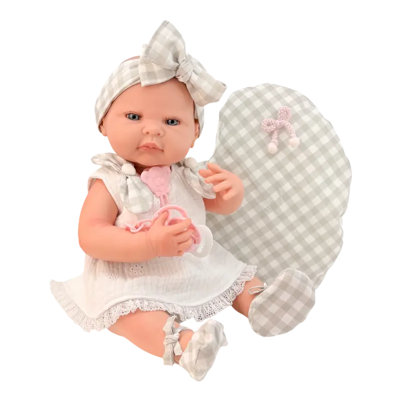 Newborn Niña Vestido Blanco Corazón