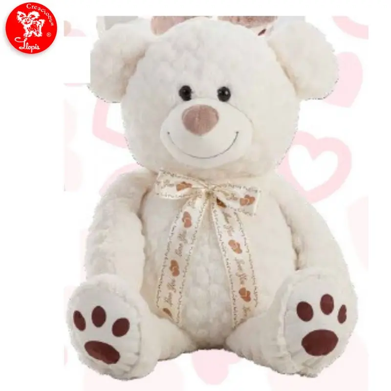 Oso de peluche love blanco 80 centímetros