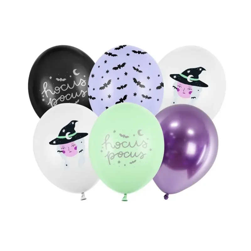 Pack 5 globos alta resistencia WItch mix