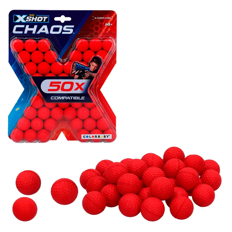 Pack 50 pelotas munición X-Shot chaos