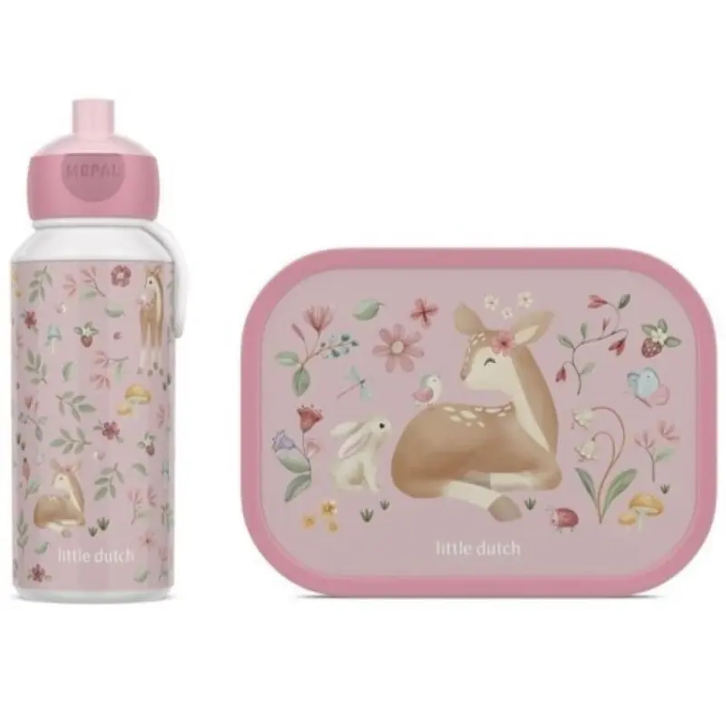 Pack Fiambrera y Botella Fairy Garden Little Dutch