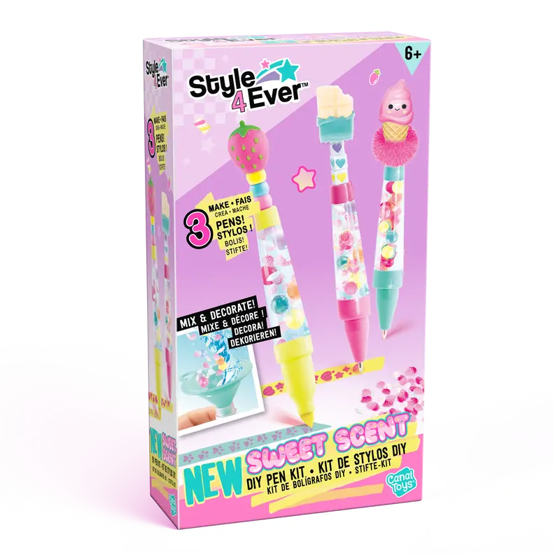 Pack subrayador y bolígrafos DIY con aroma - Style 4ever - OFG384