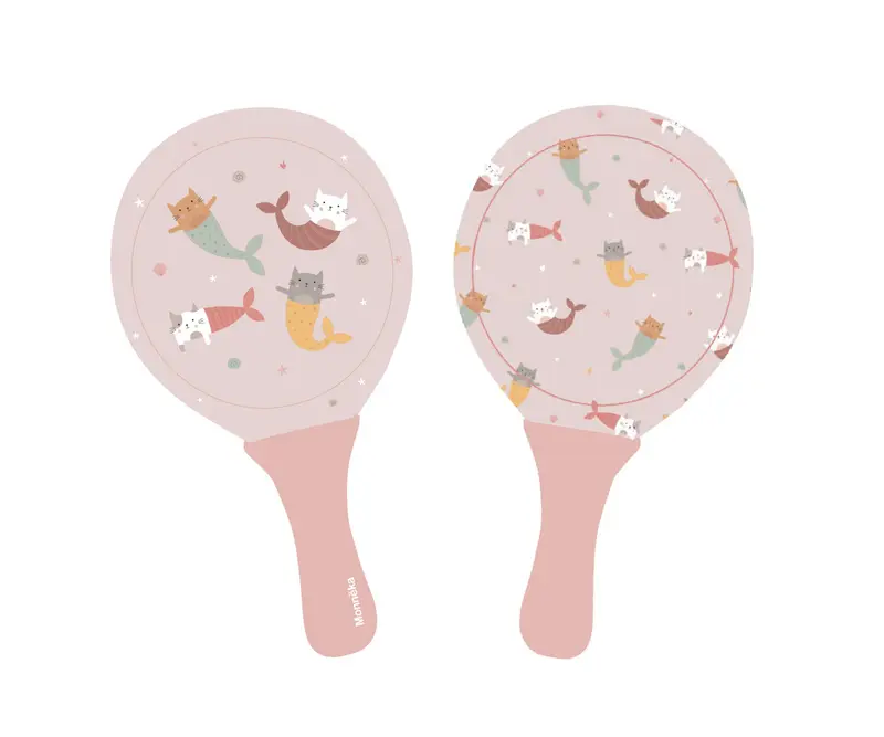 Palas de Playa Neopreno Mermaid Cats con Pelota