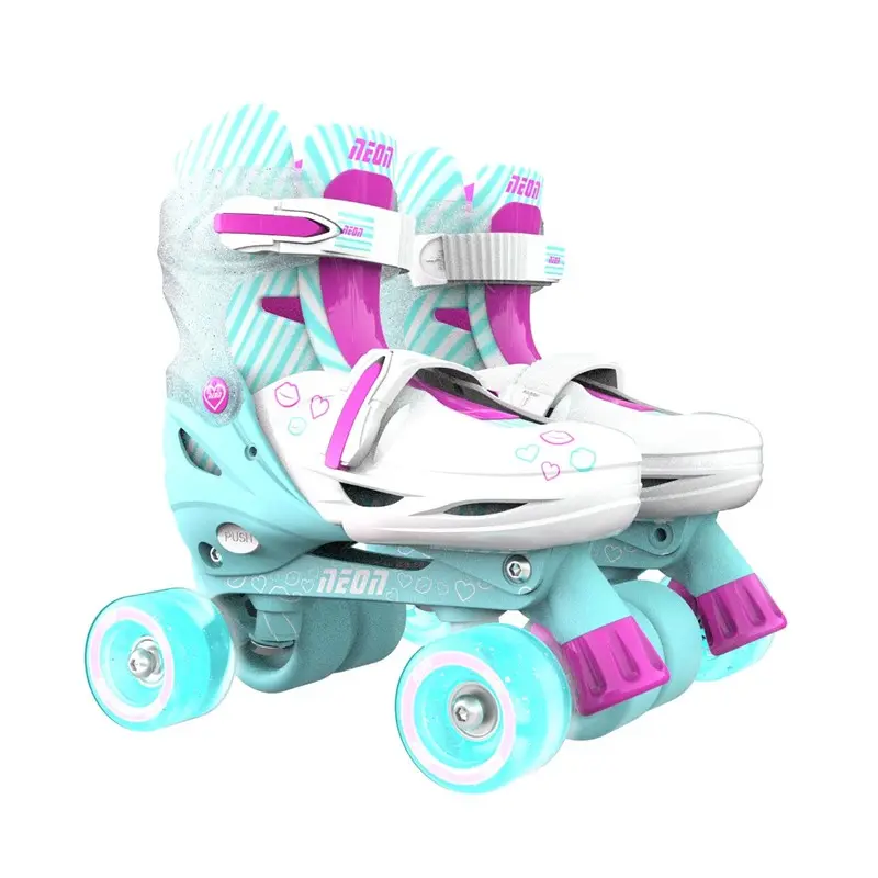 Patines Combo Neón Turquesa Rosa - Yvolution