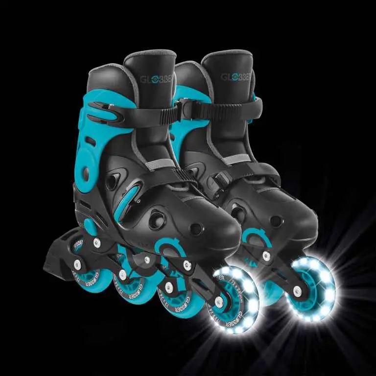 Patines en Línea Globber GO SKATES LIGHTS con Ruedas LED – Color Agua