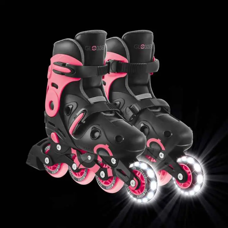 Patines en Línea Globber GO SKATES LIGHTS con Ruedas LED – Color Rosa