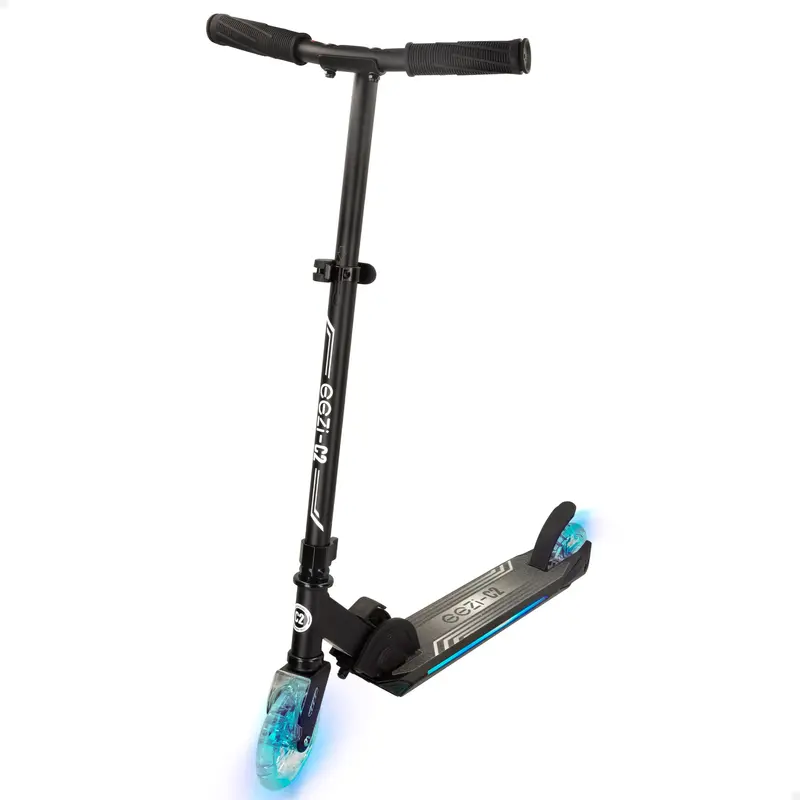 Patinete 2 ruedas negro plegable con luces personalizables EEZI