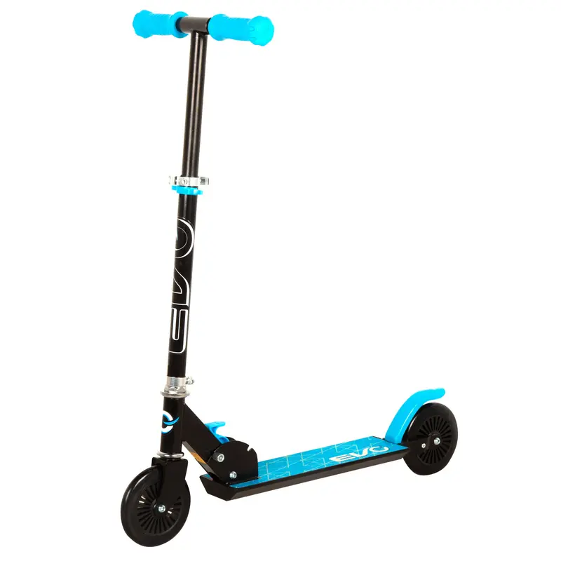 Patinete 2 ruedas plegable y ajustable azul EVO