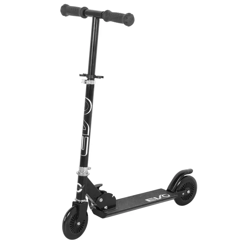 Patinete 2 ruedas plegable y ajustable negro EVO