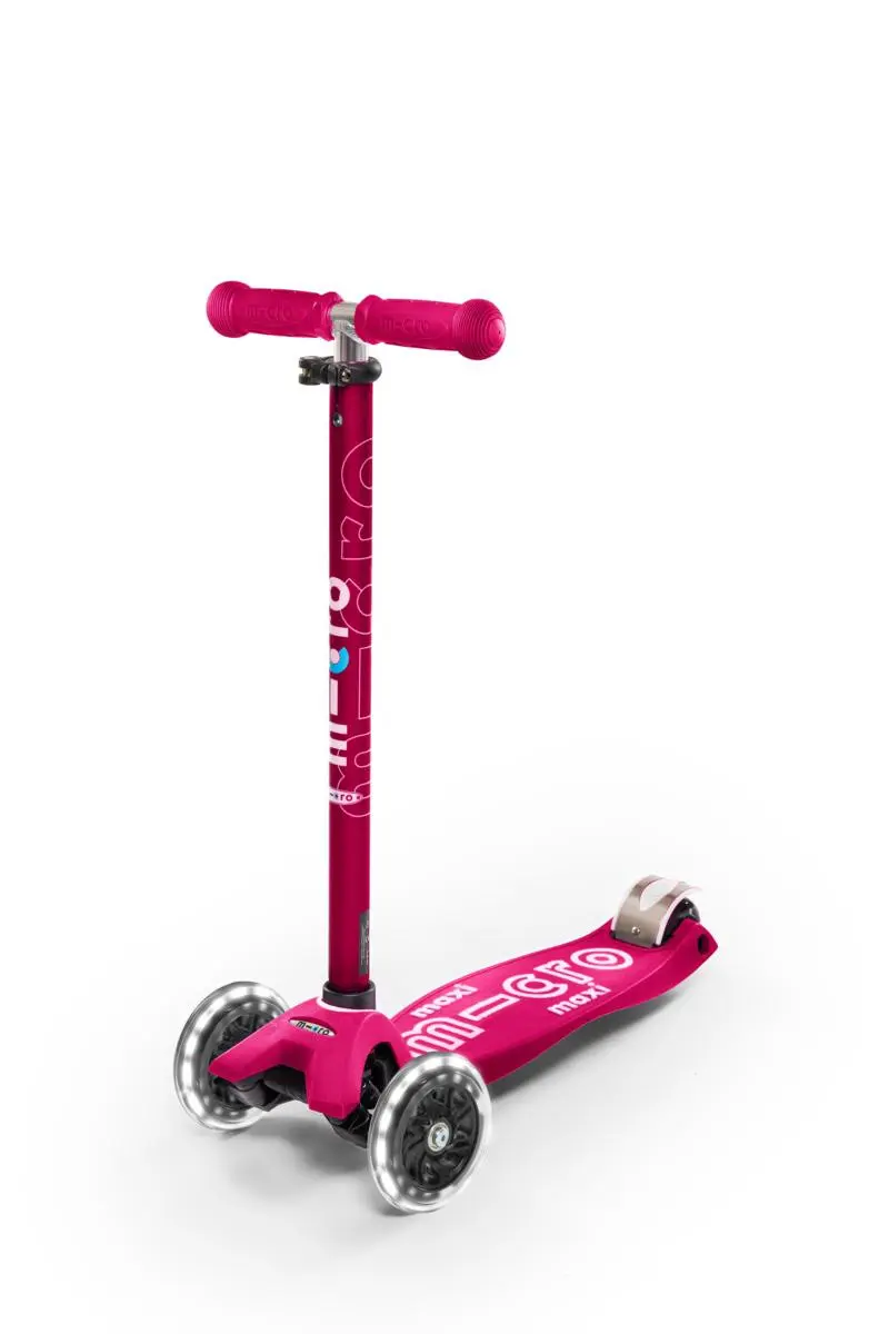 Patinete maxi deluxe, luces led,niños 5-12 años,color rosa - micro mmd077