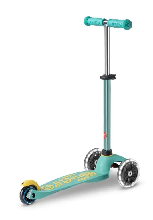 Patinete Micro Mini Deluxe ECO Menta LED | Reciclado del Océano | 2-5 años