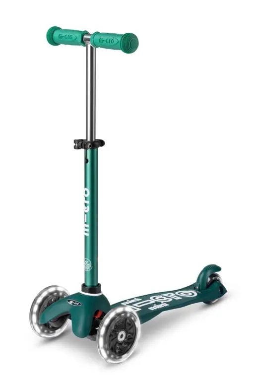 Patinete micro mini deluxe eco verde led - micro mmd164