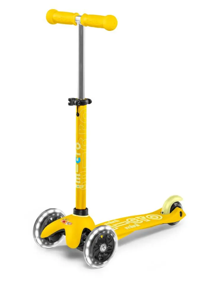 Patinete micro mini deluxe led amarillo - micro mmd053