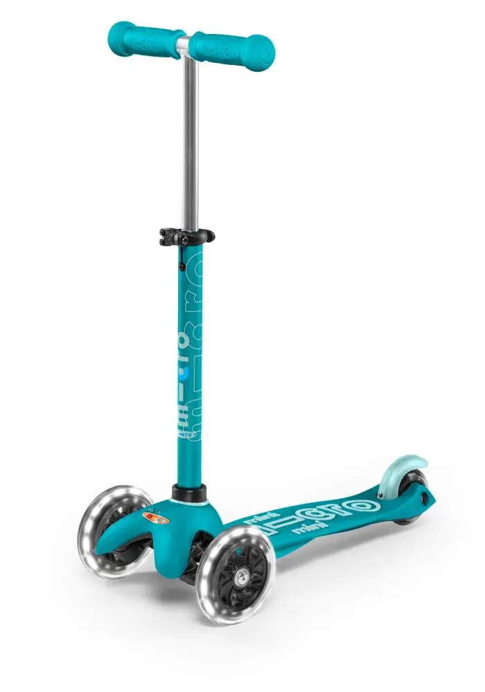 Patinete micro mini deluxe led aqua, niños 2-5 años - micro mmd076