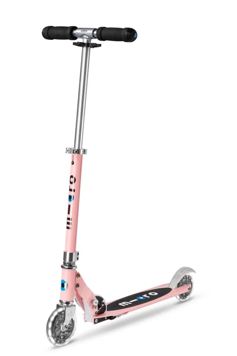 Patinete micro rosa pastel forest led plegable y regulable en altura - micro sa0235