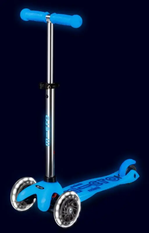 Patinete Mini Micro Deluxe Glow Led - Azul
