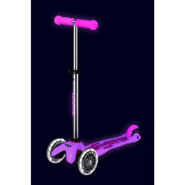 Patinete Mini Micro Deluxe Glow Led - Rosa