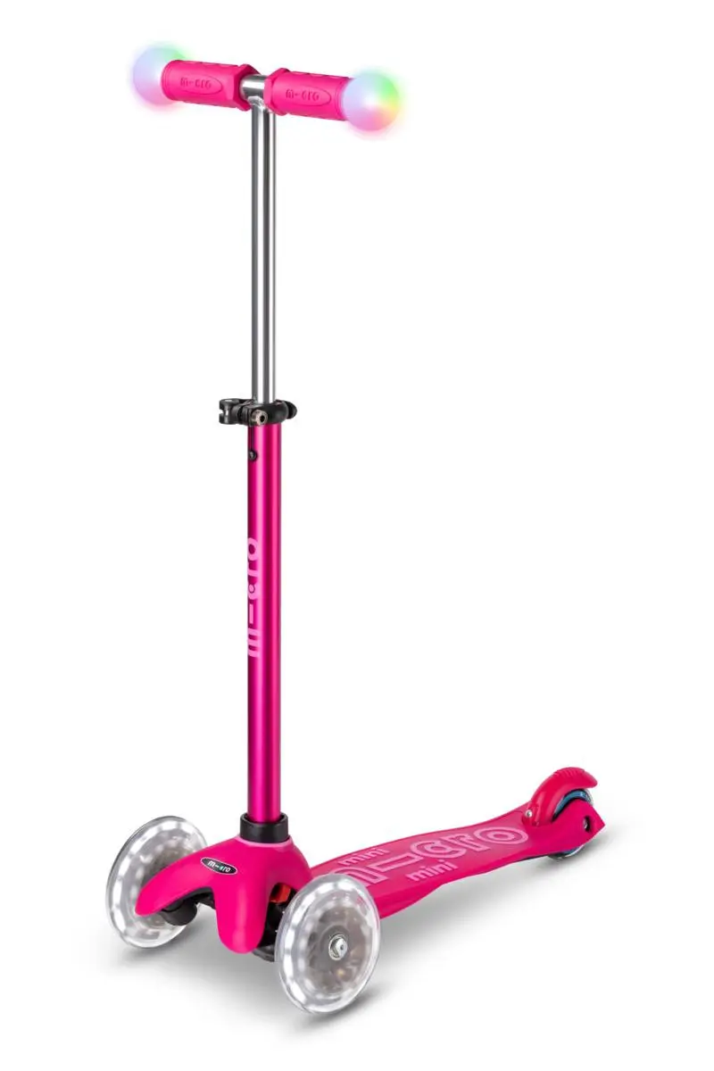 Patinete Progresivo Micro Mini2Grow Deluxe Magic LED Rosa - 1 a 6 Años