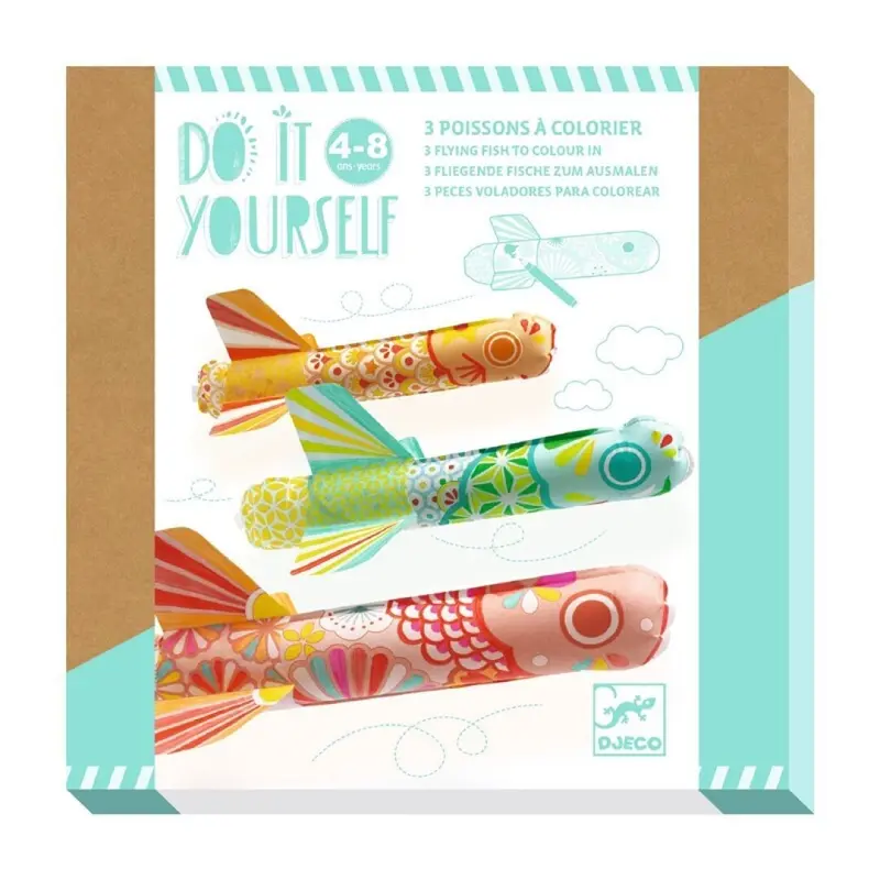 Peces voladores Koinobori para colorear