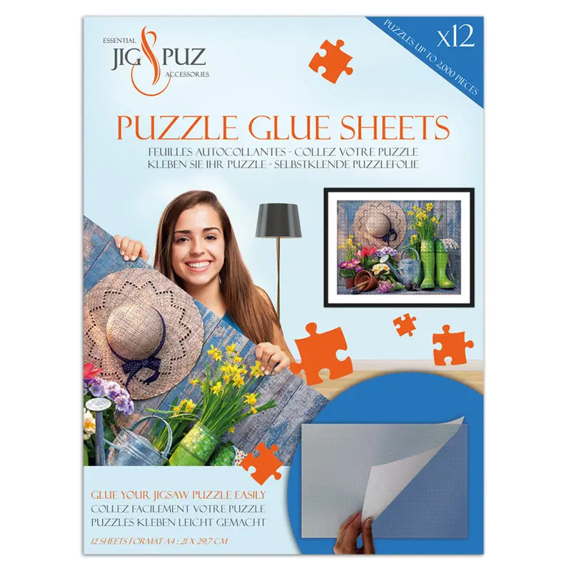 Pegamento para puzzles - Hojas adhesivas para puzzle de 2000 piezas