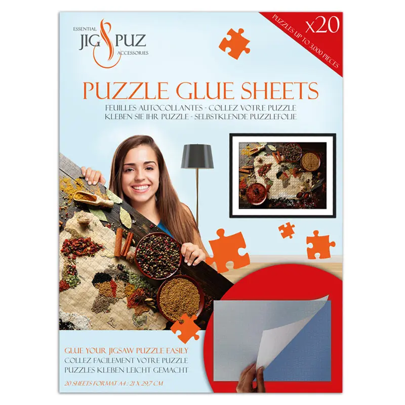 Pegamento para puzzles - Hojas adhesivas para puzzle de 3000 piezas