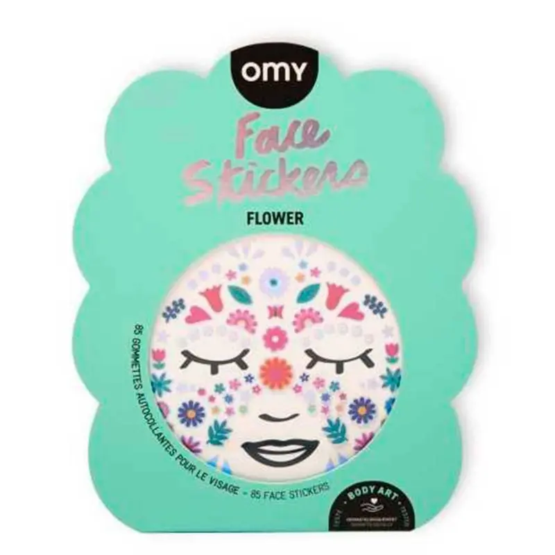 Pegatinas para la cara flores Omy